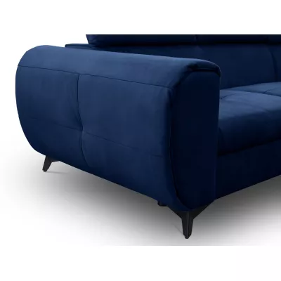 Rozkládací sedačka s úložným prostorem DAUPHIN - modrá, levý roh