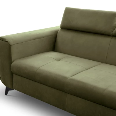 Rozkládací sedačka s úložným prostorem DAUPHIN - khaki, levý roh