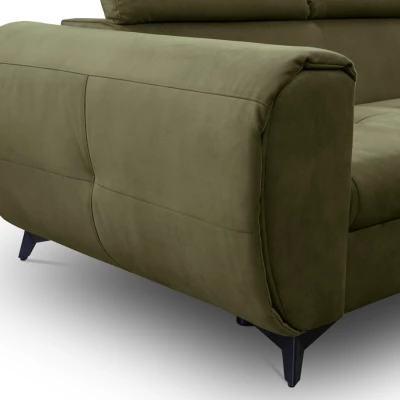 Rozkládací sedačka s úložným prostorem DAUPHIN - khaki, levý roh