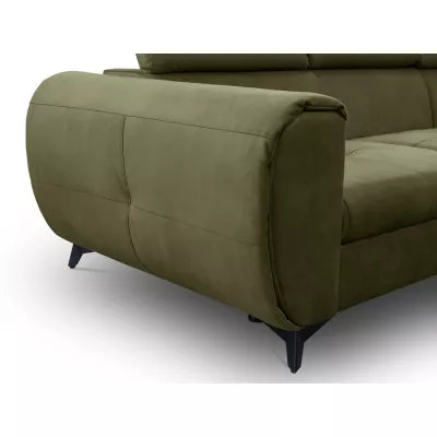 Rozkládací sedačka s úložným prostorem DAUPHIN - khaki, levý roh