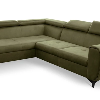 Rozkládací sedačka s úložným prostorem DAUPHIN - khaki, levý roh