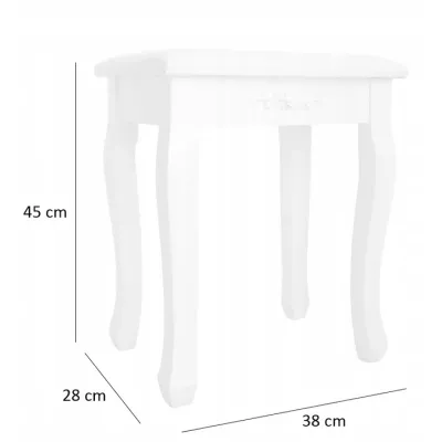 Taburetka MADOX - bílá / béžová