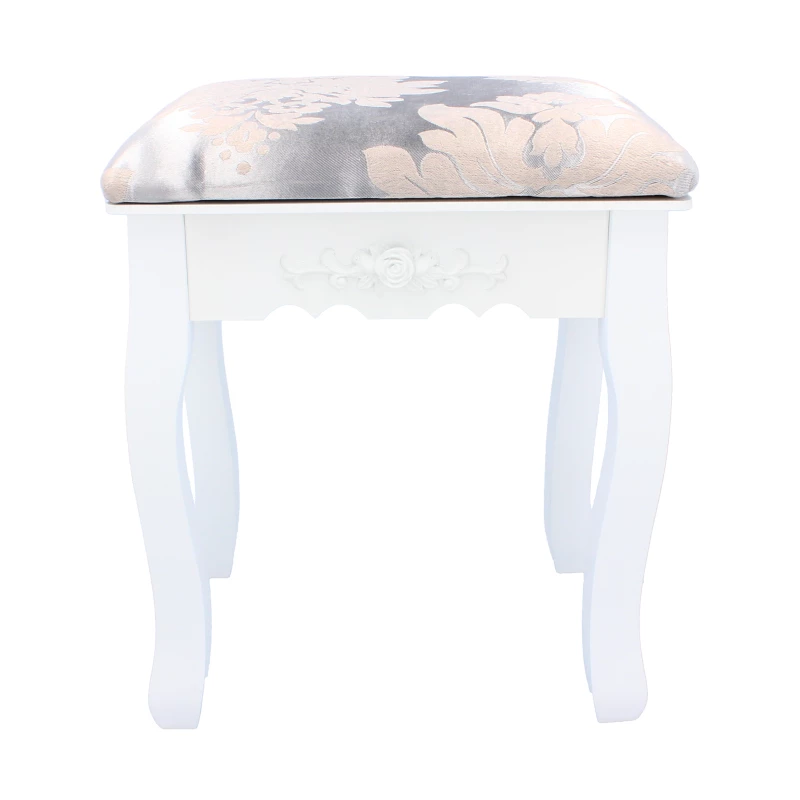 Taburetka MADOX - bílá / béžová