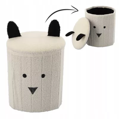 Dětský taburet MADOX - bílý / černý