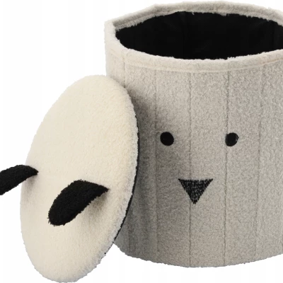 Dětský taburet MADOX - bílý / černý