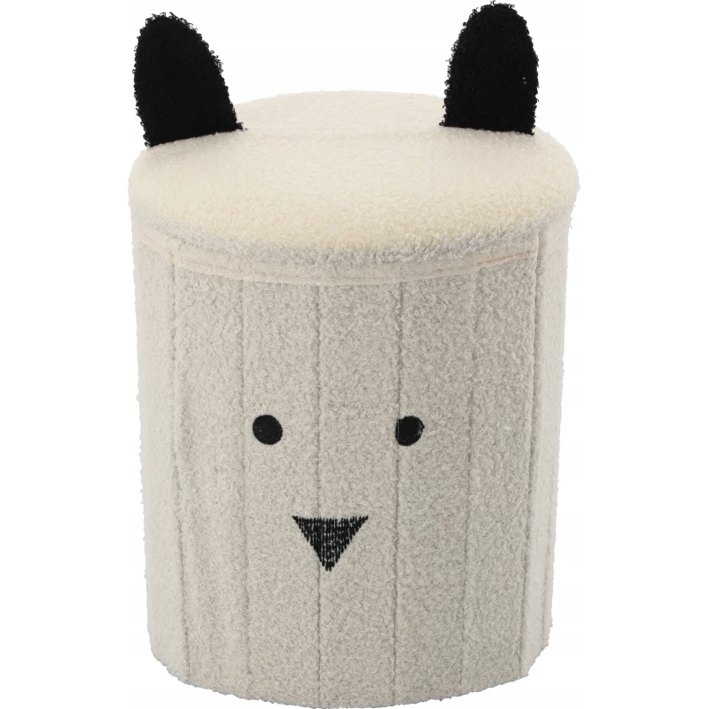 Dětský taburet MADOX - bílý / černý