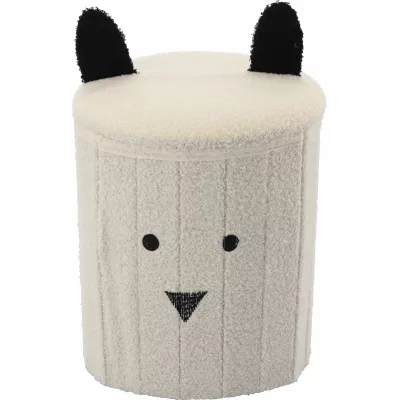 Dětský taburet MADOX - bílý / černý