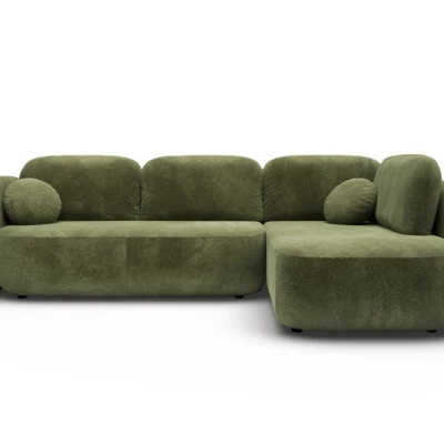 Rozkládací rohová sedačka COBOURG 2 - zelená, pravý roh