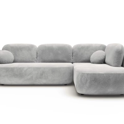 Rozkládací rohová sedačka COBOURG 2 - světlá šedá, pravý roh