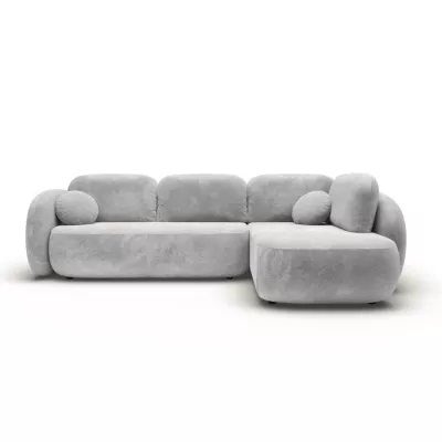 Rozkládací rohová sedačka COBOURG 2 - světlá šedá, pravý roh