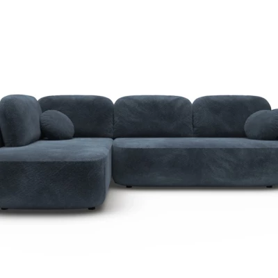 Rozkládací rohová sedačka COBOURG 2 - modrá, levý roh