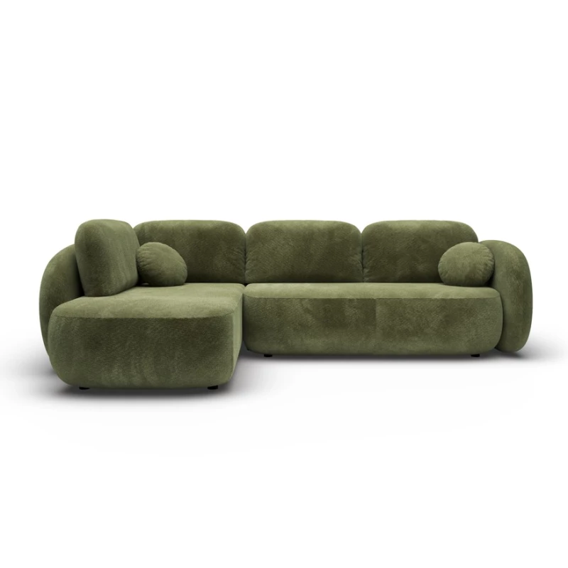 Rozkládací rohová sedačka COBOURG 2 - zelená, levý roh