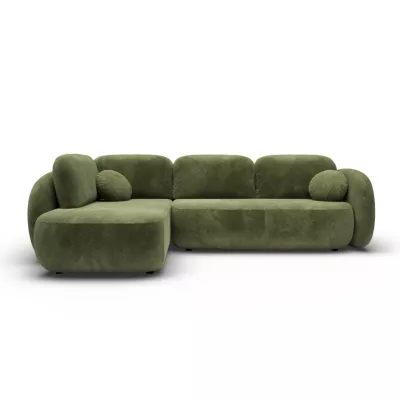 Rozkládací rohová sedačka COBOURG 2 - zelená, levý roh