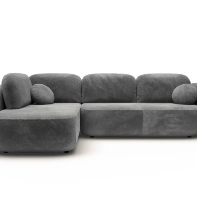 Rozkládací rohová sedačka COBOURG 2 - tmavá šedá, levý roh