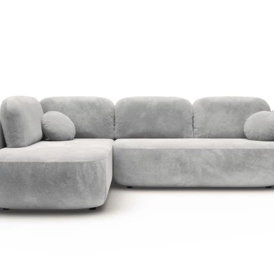 Rozkládací rohová sedačka COBOURG 2 - světlá šedá, levý roh