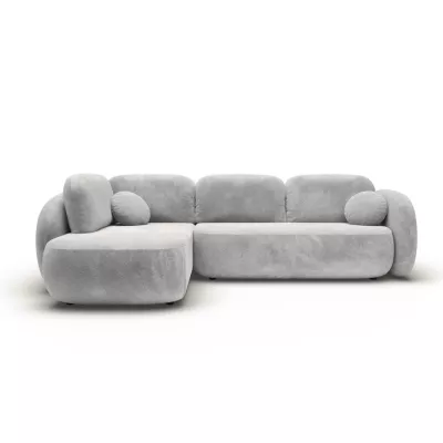 Rozkládací rohová sedačka COBOURG 2 - světlá šedá, levý roh