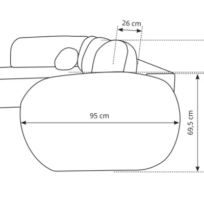 Rozkládací rohová sedačka COBOURG 2 - hnědá, levý roh