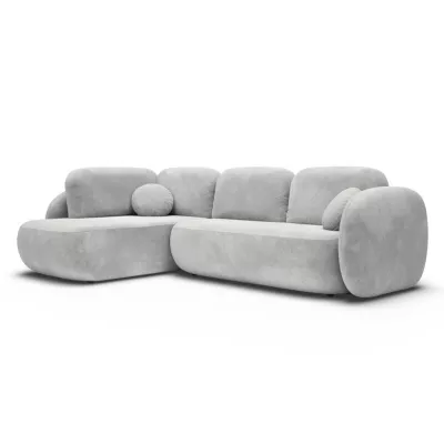 Rozkládací rohová sedačka COBOURG 2 - světlá šedá, levý roh