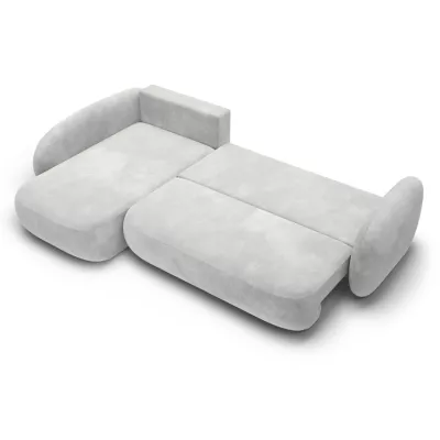 Rozkládací rohová sedačka COBOURG 2 - světlá šedá, levý roh