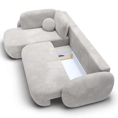 Rozkládací rohová sedačka COBOURG 2 - světlá šedá, levý roh