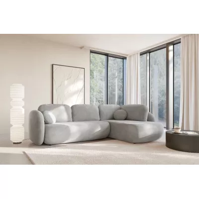 Rozkládací rohová sedačka COBOURG 2 - světlá šedá, levý roh