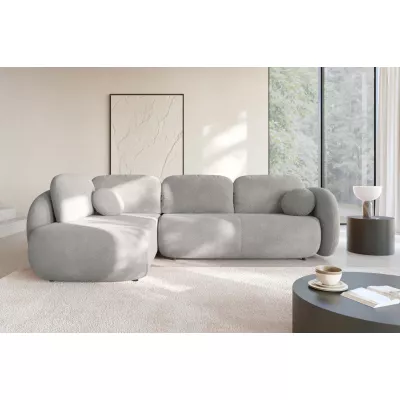 Rozkládací rohová sedačka COBOURG 2 - světlá šedá, levý roh