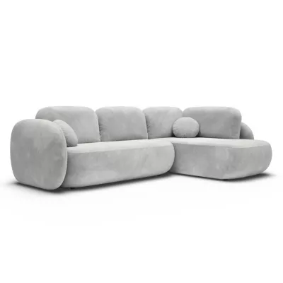 Rozkládací rohová sedačka COBOURG 2 - světlá šedá, pravý roh