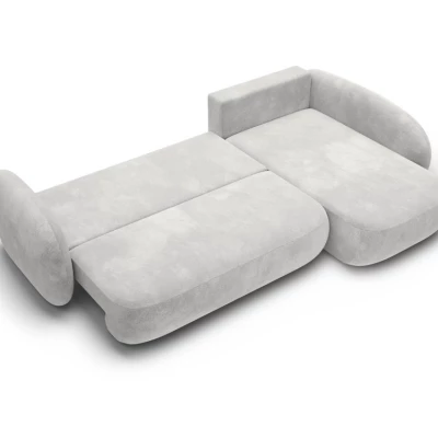 Rozkládací rohová sedačka COBOURG 2 - světlá šedá, pravý roh