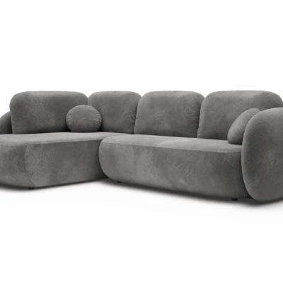 Rozkládací rohová sedačka COBOURG 2 - tmavá šedá, levý roh