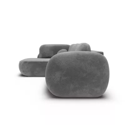 Rozkládací rohová sedačka COBOURG 2 - tmavá šedá, levý roh