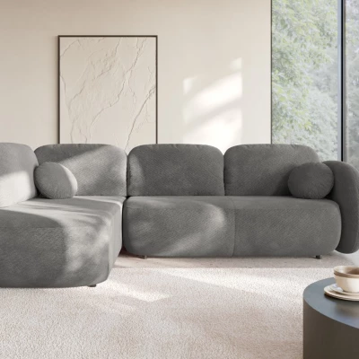 Rozkládací rohová sedačka COBOURG 2 - tmavá šedá, levý roh