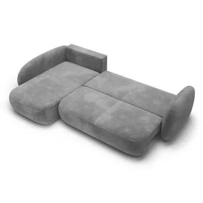 Rozkládací rohová sedačka COBOURG 2 - tmavá šedá, levý roh