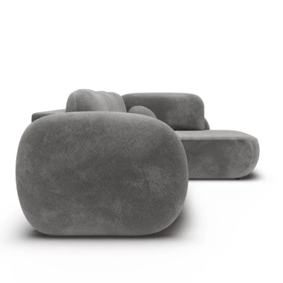 Rozkládací rohová sedačka COBOURG 2 - tmavá šedá, pravý roh