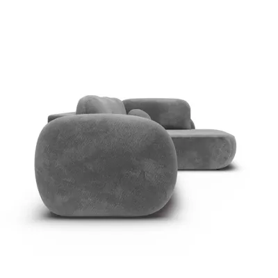 Rozkládací rohová sedačka COBOURG 2 - tmavá šedá, pravý roh