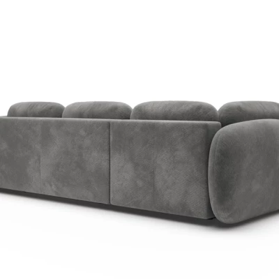 Rozkládací rohová sedačka COBOURG 2 - tmavá šedá, pravý roh