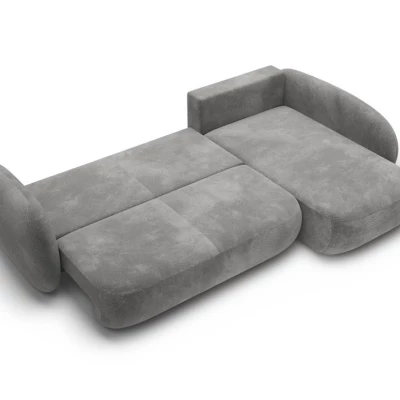 Rozkládací rohová sedačka COBOURG 2 - tmavá šedá, pravý roh