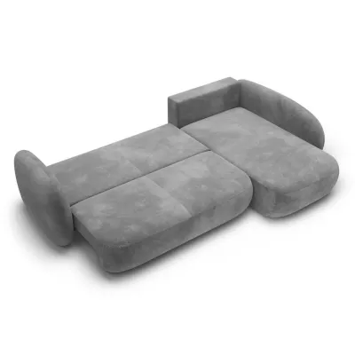 Rozkládací rohová sedačka COBOURG 2 - tmavá šedá, pravý roh