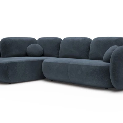 Rozkládací rohová sedačka COBOURG 2 - modrá, levý roh