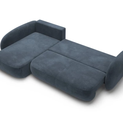 Rozkládací rohová sedačka COBOURG 2 - modrá, levý roh