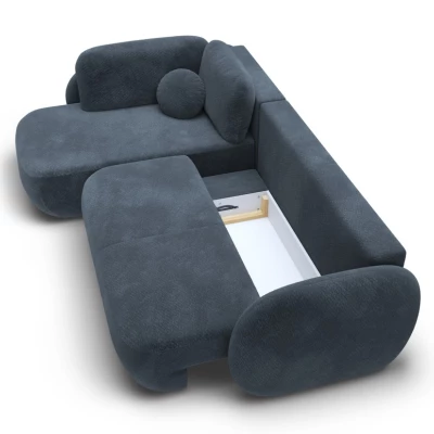 Rozkládací rohová sedačka COBOURG 2 - modrá, levý roh