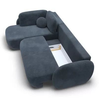 Rozkládací rohová sedačka COBOURG 2 - modrá, levý roh