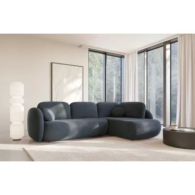 Rozkládací rohová sedačka COBOURG 2 - modrá, levý roh