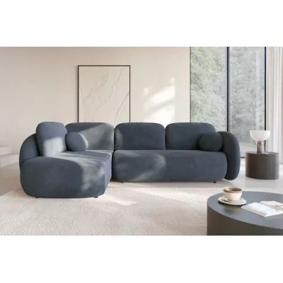 Rozkládací rohová sedačka COBOURG 2 - modrá, levý roh