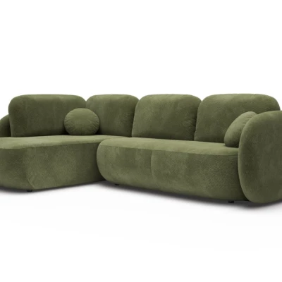 Rozkládací rohová sedačka COBOURG 2 - zelená, levý roh