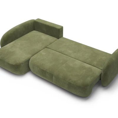 Rozkládací rohová sedačka COBOURG 2 - zelená, levý roh