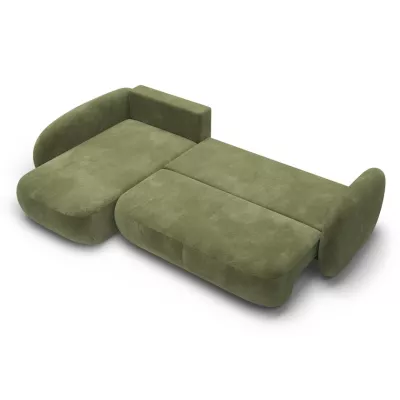 Rozkládací rohová sedačka COBOURG 2 - zelená, levý roh