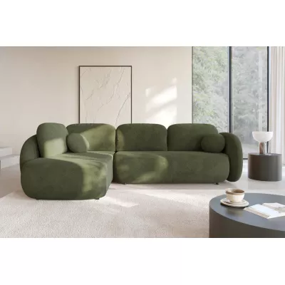 Rozkládací rohová sedačka COBOURG 2 - zelená, levý roh