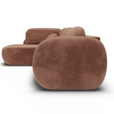 Rozkládací rohová sedačka COBOURG 2 - hnědá, levý roh