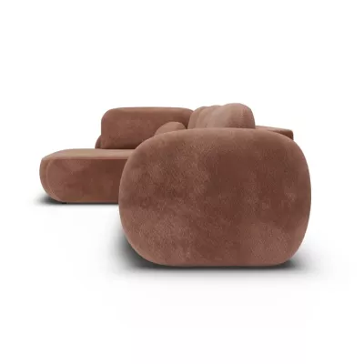 Rozkládací rohová sedačka COBOURG 2 - hnědá, levý roh