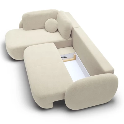 Rozkládací rohová sedačka COBOURG 2 - béžová, levý roh